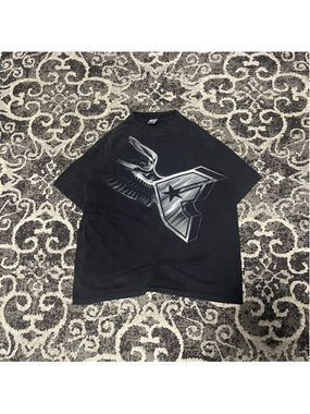 Men's Famous Stars & Straps Black Silver Graphic Short Sleeve Tee XL